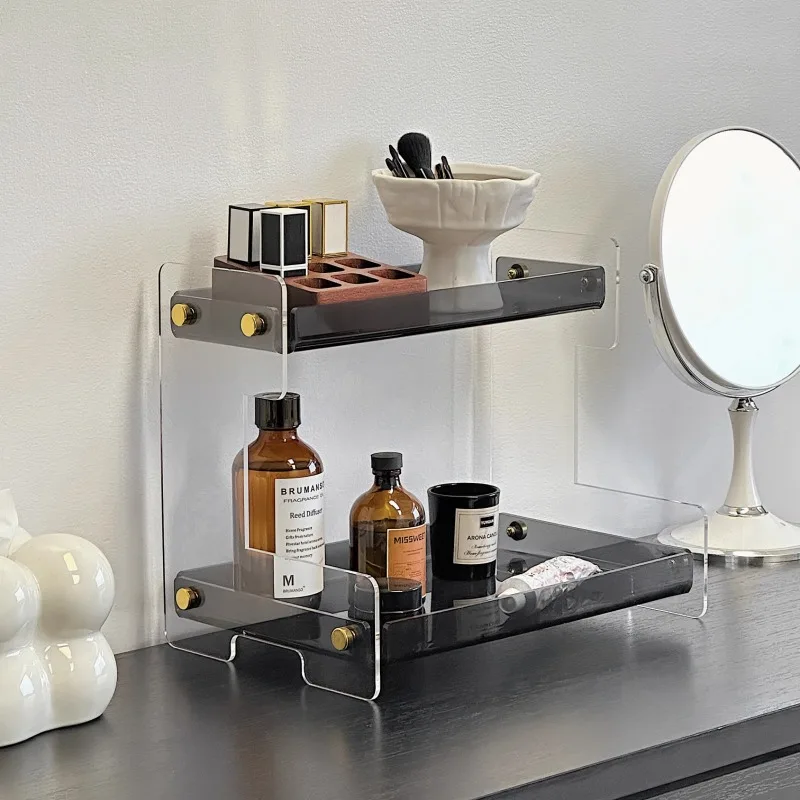 

Acrylic desktop multi-layer cosmetic storage rack, shelf, bathroom dresser, skin care products, perfume finishing rack