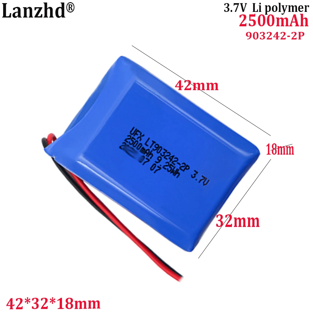 

3.7V Li Polymer Battery pack 2500mAh Soft package Cell For Medical devices Electrical tools Aromatherapy machine RF instrument