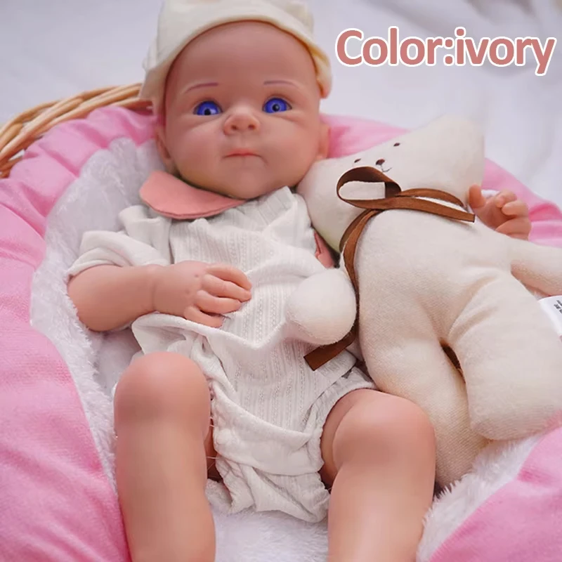 ตุ๊กตา Reborn เหมือนจริง - 19.69 นิ้ว (ประมาณ 50 เซนติเมตร) ทำจากซิลิโคนทั้งตัว ทารกแรกเกิด พร้อมเส้นเลือดที่สมจริงและท่าทางการนอนหลับ