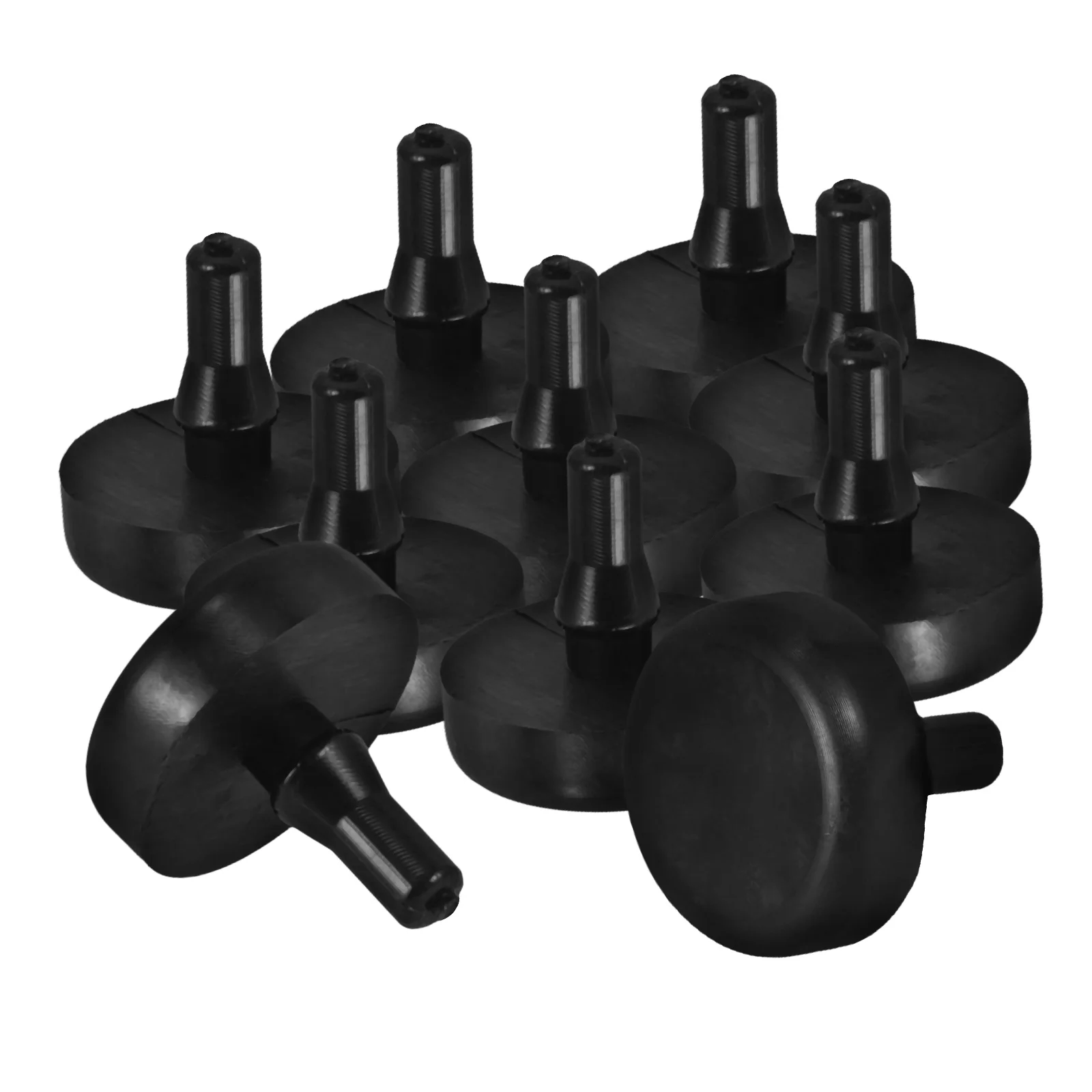 

10 Pcs Black Rubber Brake Pedal Stop Pad Durable Easy Installation Compatible Various Models Car Foot Pedal Accessories