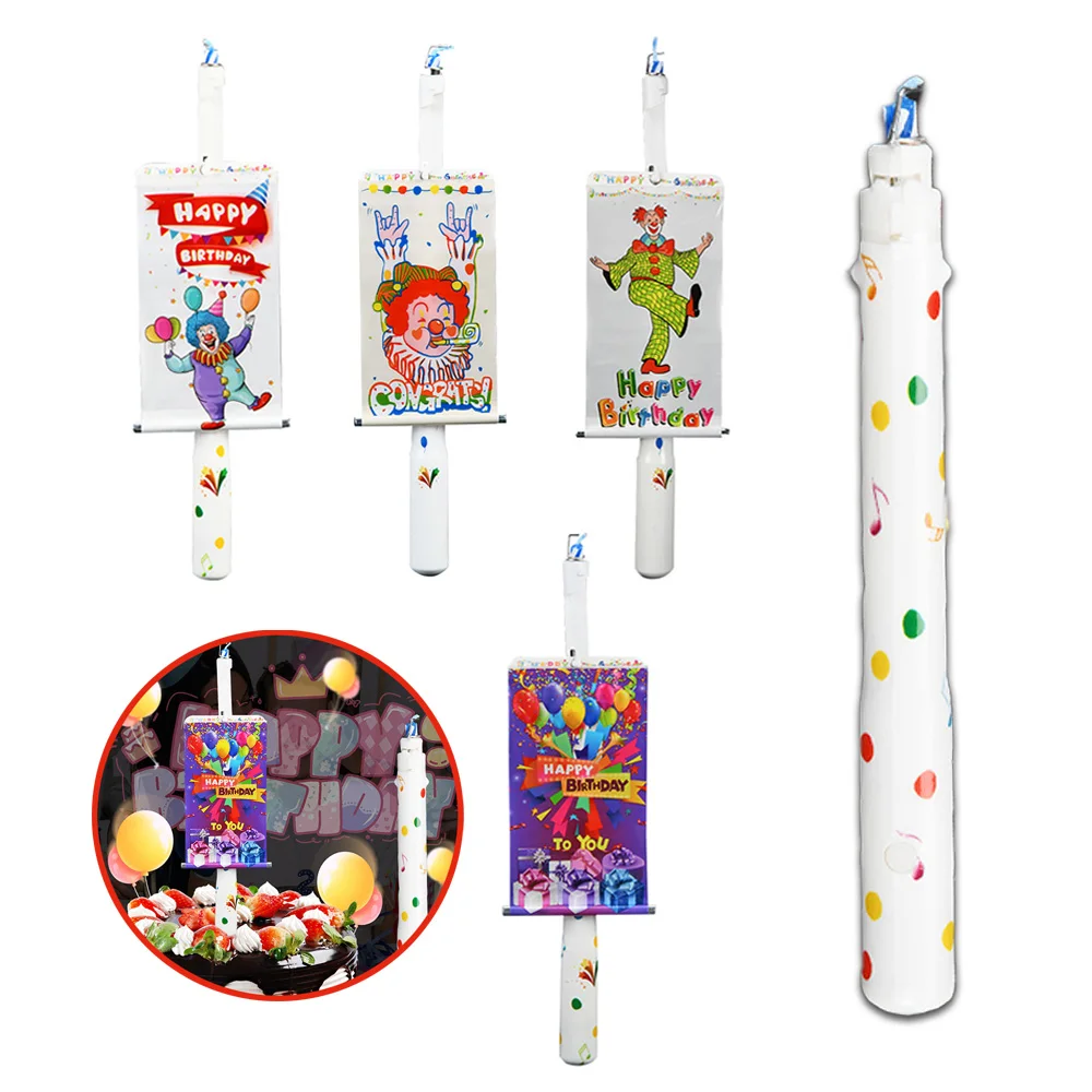 

2pcs Birthday Surprise Candle - Clown Banner Candle-Funny Firework Cake Toppers, Gag Gift Decoration for Party & Celebration