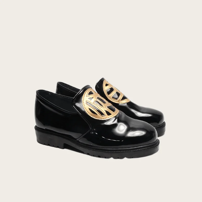 Anime Charisma‌ Iori Motohashi Cosplay Shoes Black Short PU Leather Boots For Halloween Carnival