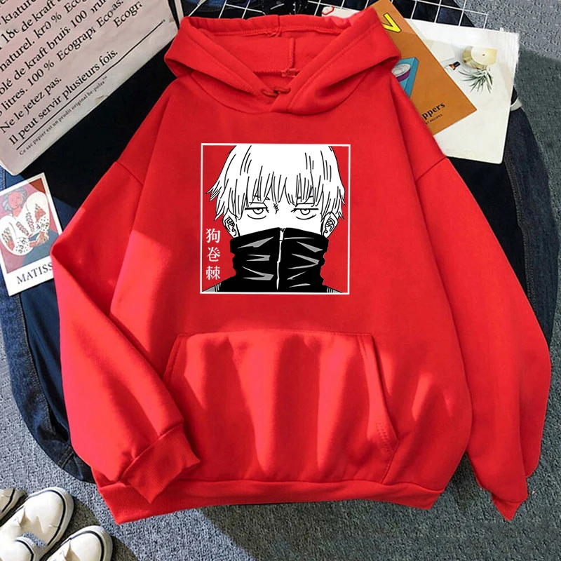 Street trend anime simple sports style Inumaki Toge Printed Hoodies Men/Women Sweatshirts Casual Personality Pullover