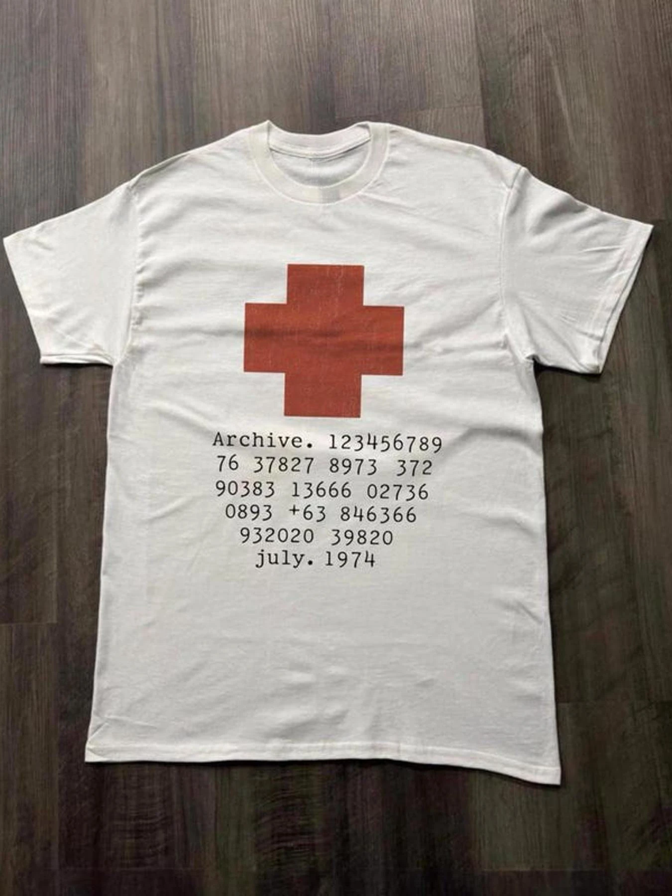 Archive T-Shirt| Simple Font Aesthetics, 70s Style, Crew Neck, Slightly Stretchy Fabric, Suitable All Seasons