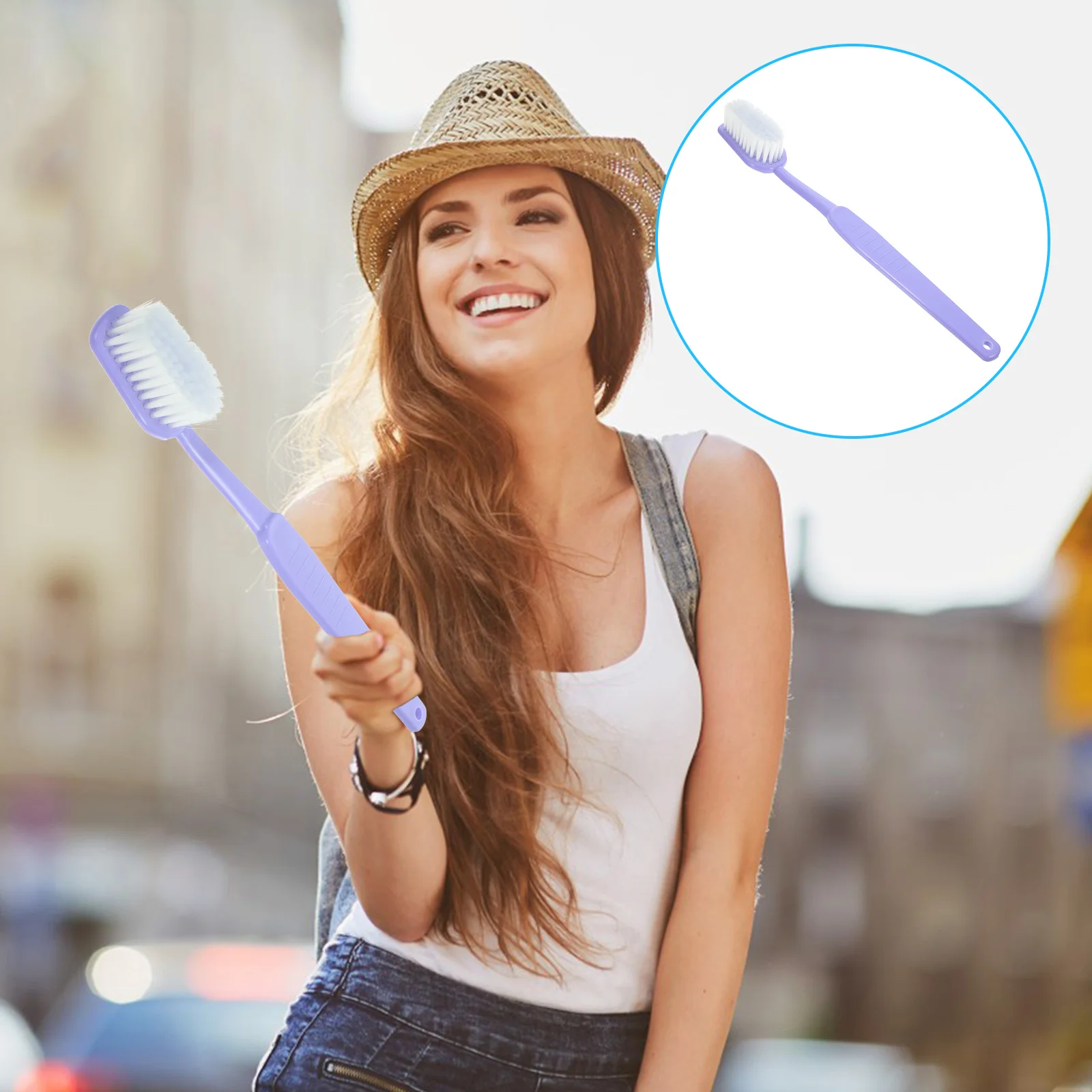 Large Toothbrush Photograph Prop Prank Party Decor Supplies Decorative Decoration Huge