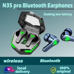 Auricolari da gioco N35 TWS cuffie Wireless Touch Bluetooth 300mAh batteria auricolari lunghi in Standby cuffie impermeabili HIFI