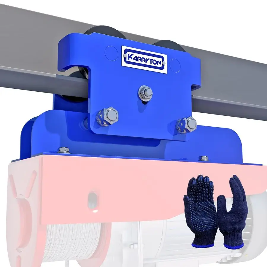 

2200LBS IBeam Trolley for Electric Hoist, Adjustable Manual Trolley Fits 2.55 Beam Flange, Push Beam Trolley for PA600, PA800 an