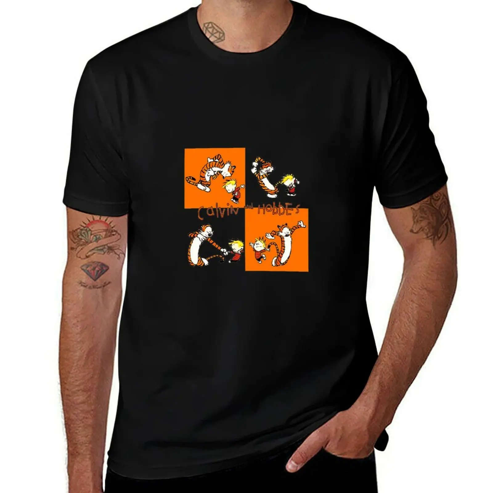 

hobbes T-Shirt man t shirt summer tops cheap stuff tops mens t shirts pack