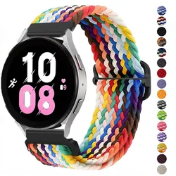 20mm 22mm Braided Solo Loop Strap For Samsung Watch 5/4/3 Active 2/Huawei Watch 3/GT Nylon Elastic Bracelet Amazfit GTR/GTS Belt