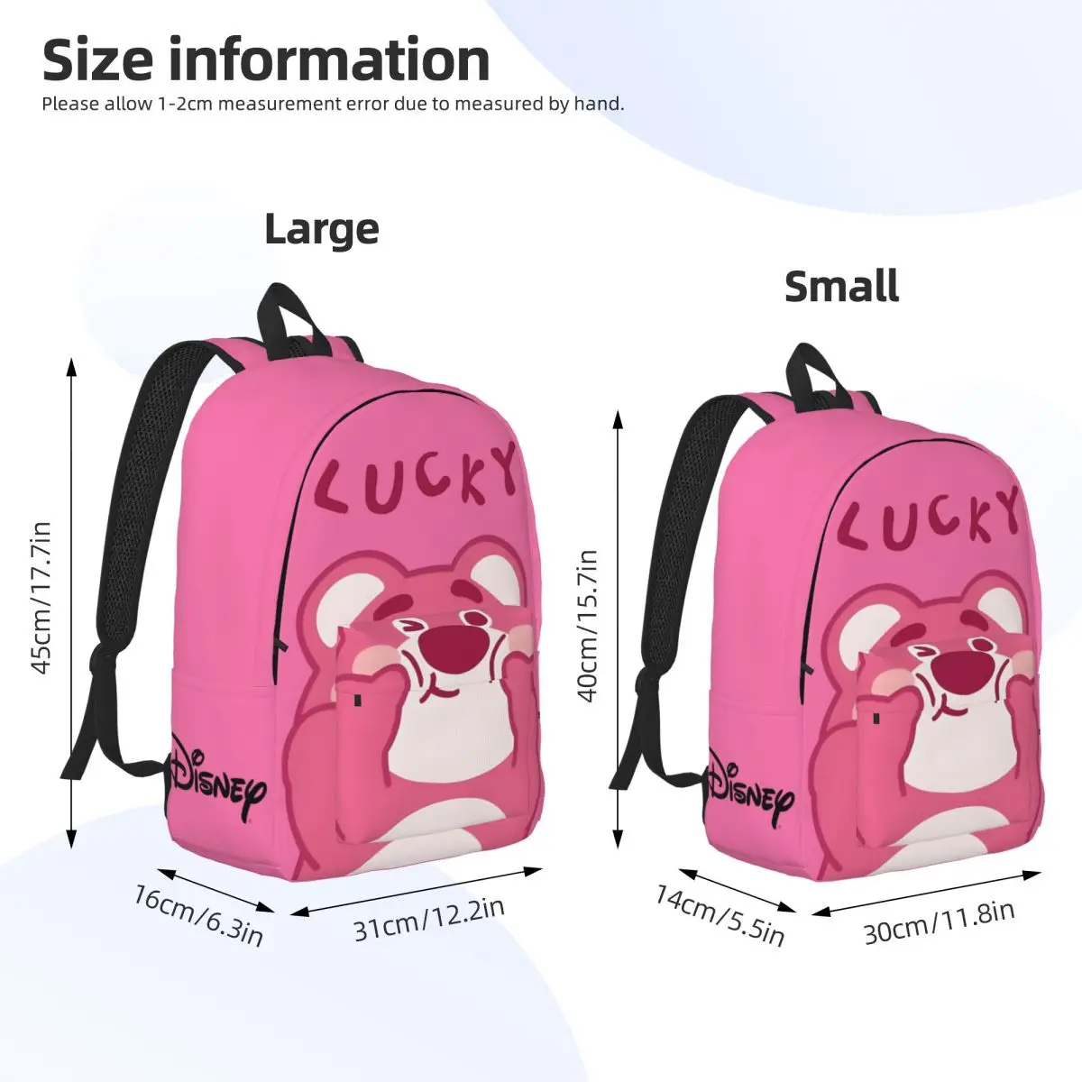 Book Pack Disney Cartoon Characters Sturdy Shoulder Lotso Children Birthday Gift Super Quality Daypack Hiking