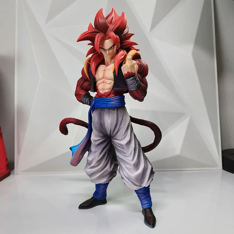 32cm Dragon Ball Anime Gogeta Action Figures Ornaments Cy Factory Np Super Saiyan 4 Two Hands Arm Anime Collectible Statue Toy