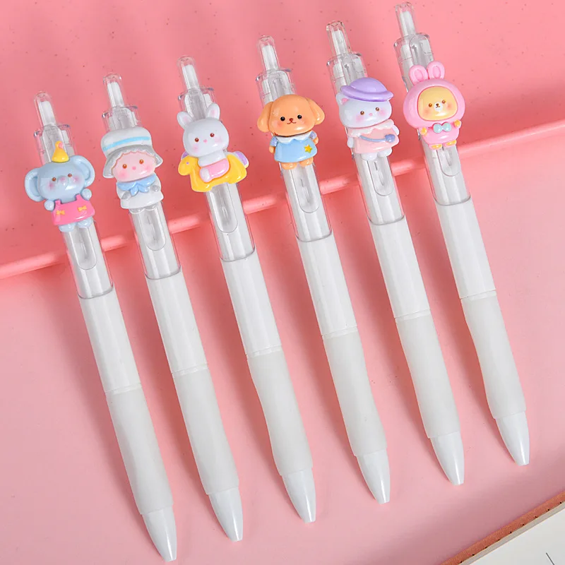 36 Pcs with Box Cute Pet St Head Neutral Pen Limited High Quality Press Pen Student Girl Heart Gift Writing Supplies
