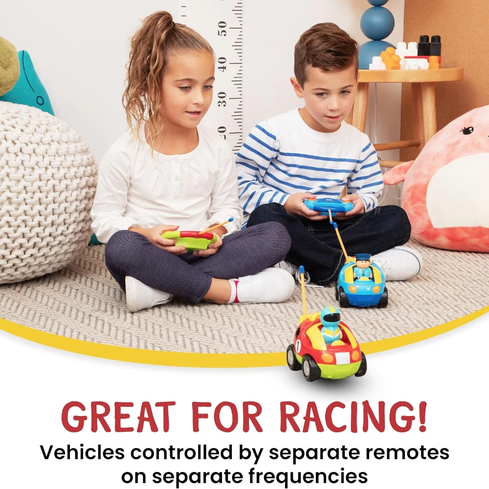 漫画リモコンカー - 幼児向けパトカーとレースカー - 子供向けRCカー - 簡単リモコンおもちゃ、クリスマスプレゼント