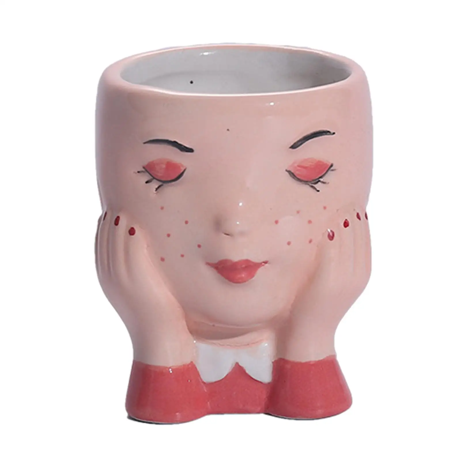 Flower Pot Plant Pot Head Human Planter Statue Planters Pots Plants Multi-purpose for Office