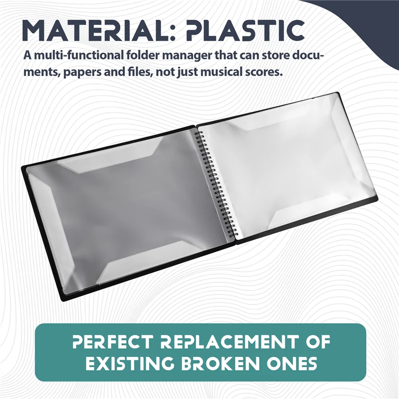 

【Summer Sale】A4 Music Sheet Paper Organizer Landscape Music Folder A4 Piano Music Score Document Holder