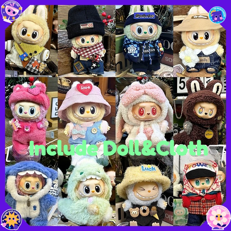 

Аутентичная виниловая фигурка Labubu Big Into Energy, кукла и тканевый набор, декор, подарок, сделай сам, оригинальный наряд, в комплекте, игрушечный брелок