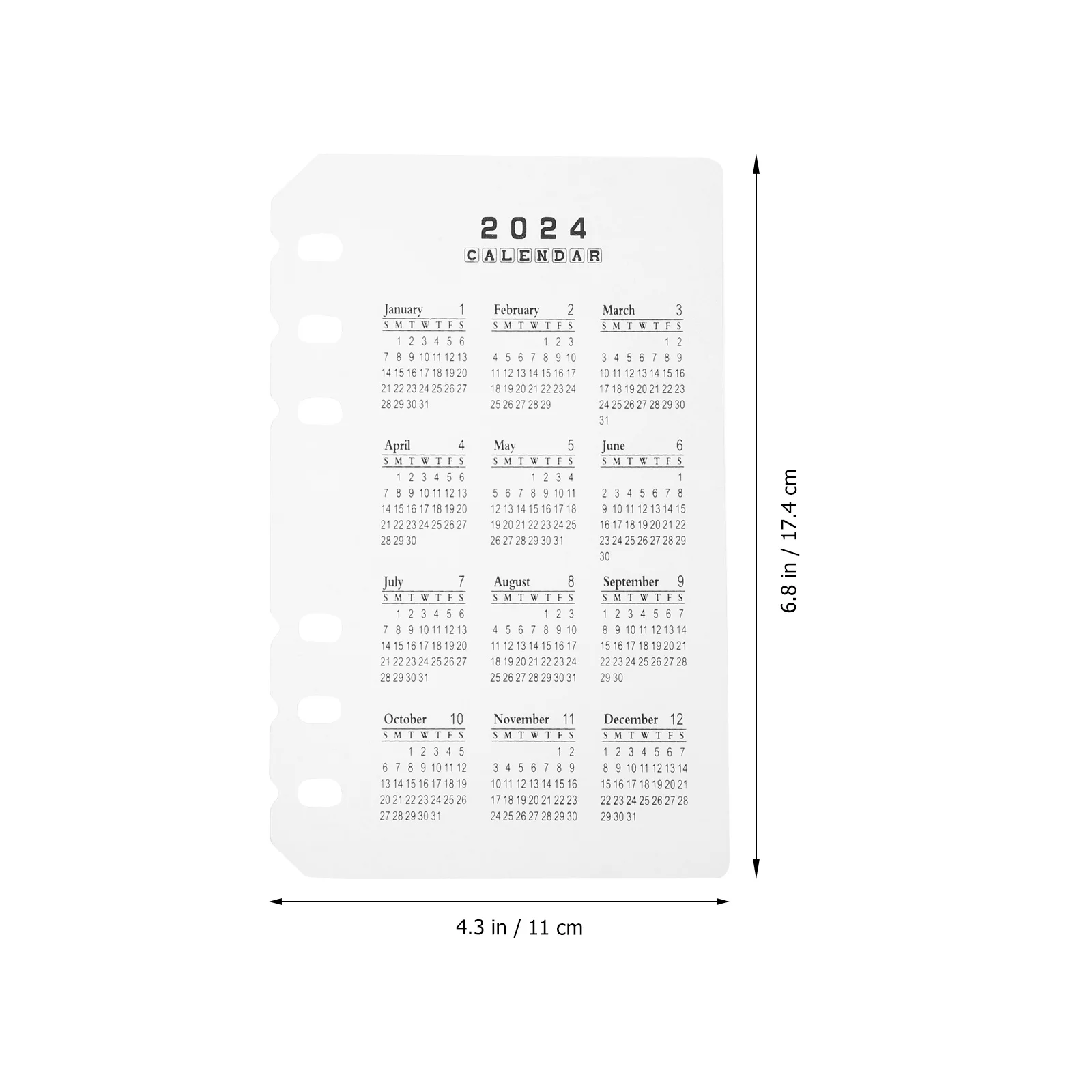 5pcs A6 Divider Binder Separator Transparent Loose Leaf Notebook Calendar Organizer Replaceable Portable Dividers