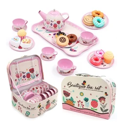 DIY Pretend Play Toy Simulation Tea Set Tableware Play House Kitchen Afternoon Tea Game Toys Gifts For Children Kids Girls