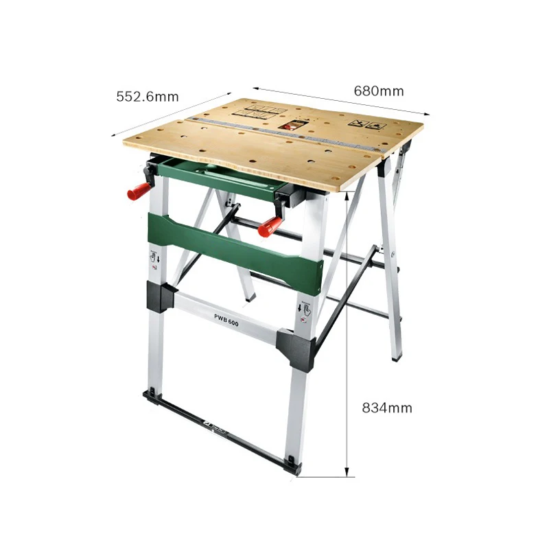 PWB 600 Home and Garden Work Bench 4 Blade Clamps 200KG Load Capacity Folding Lifting Table Portable Manual Console