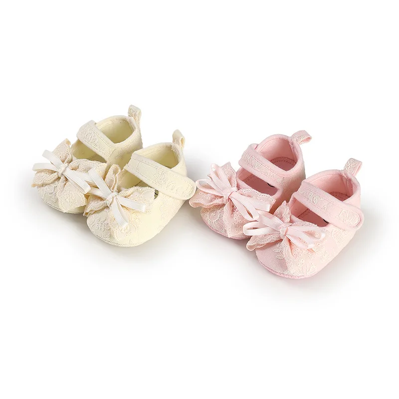 Spring and Autumn Girls' Baby Lace Princess Shoes 0-12 Months Newborns' Walking Shoes Baby Shoes