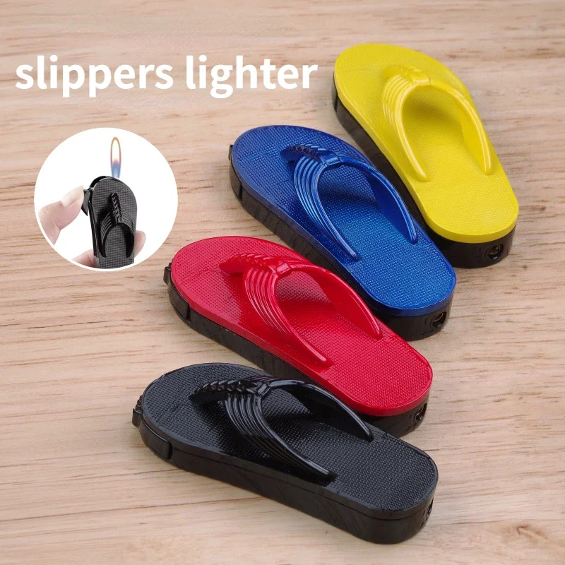 HOT Metal Personality Portable Windproof Butane Gas Lighter, Open Flame Inflatable Cigarette Accessories, Men's Small Gift