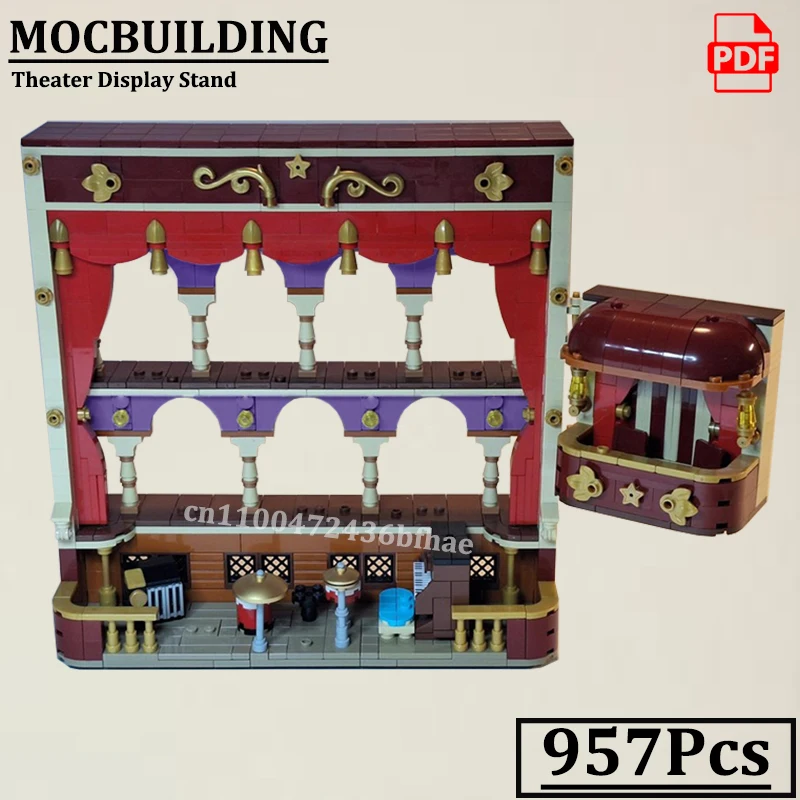 

Подставка для маппет-кронштейна, театральный балкон, Mdoel, блоки MOC, здания, MOCBUILDING, креативные строительные игрушки, подарок