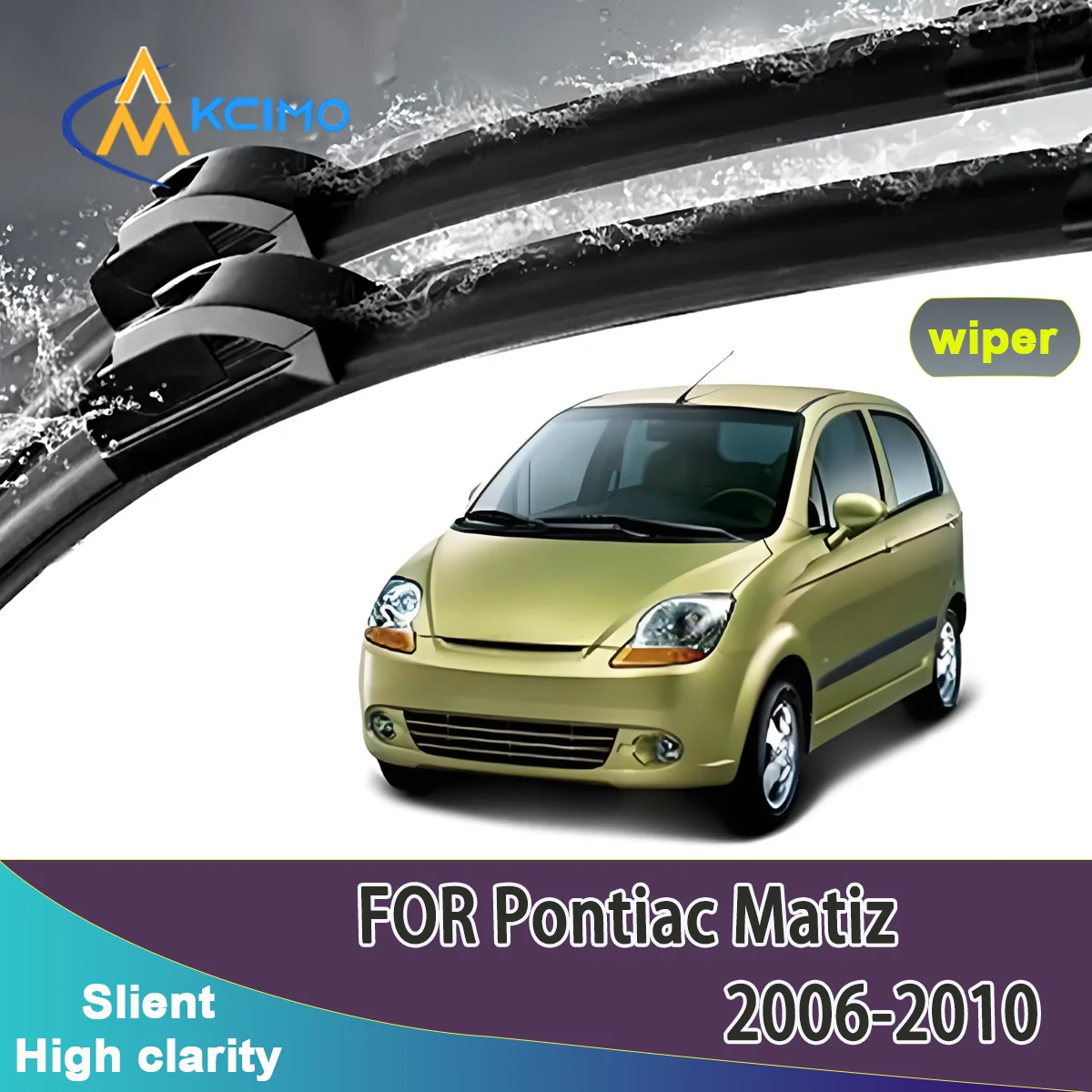 

2pcs Quality Windscreen Silent Black Car Rain Brush Suitable for Pontiac Matiz G2 2006-2010 Chevrolet Spark Daewoo Matiz Brush