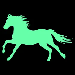 Glow in the Dark Horse Sticker Kids Room Wall Decor Furniture Fridge Door Laptop Phone Scrapbook Car Body Window DIY Vinyl Decal