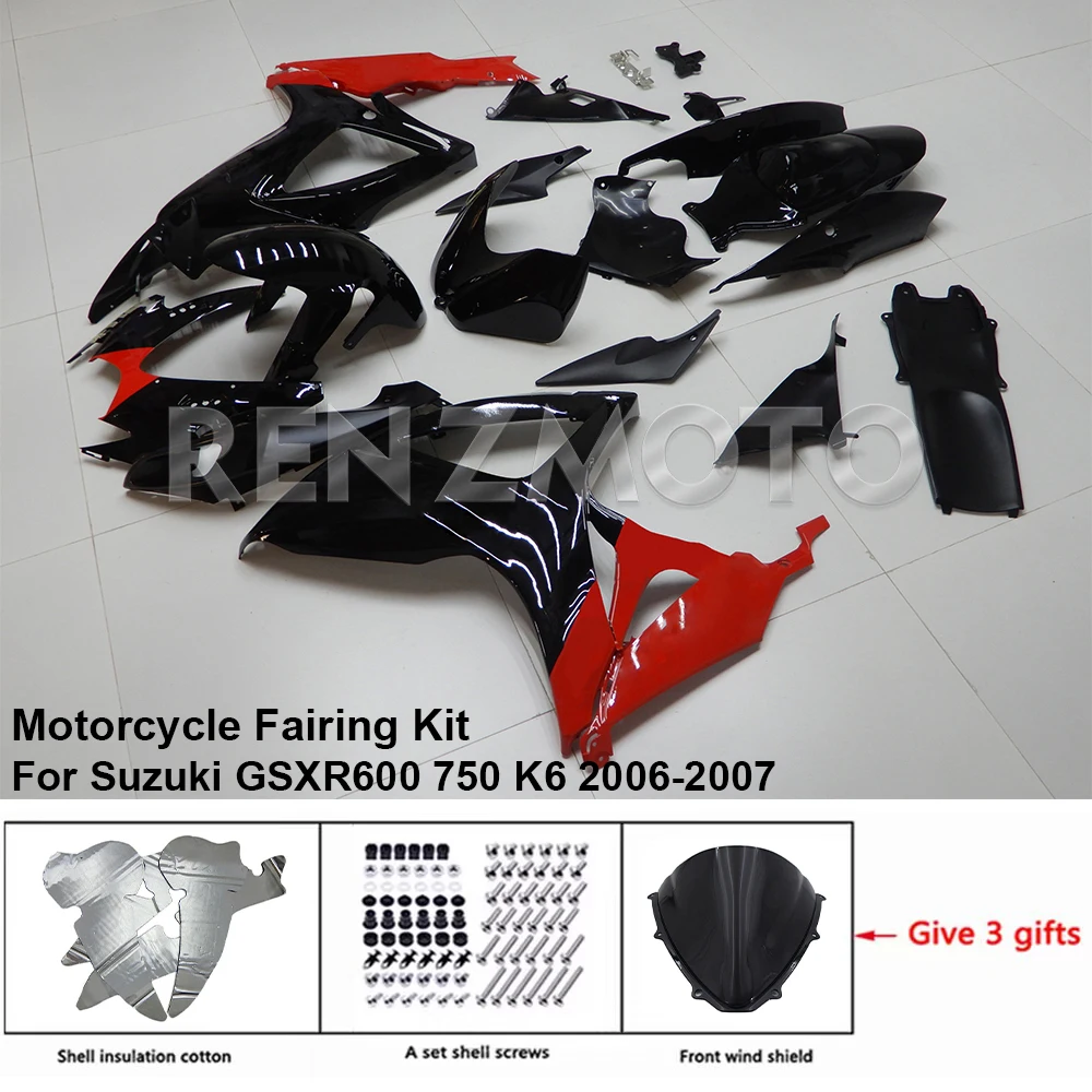 

For Suzuki GSX-R600 R750 2006 2007 K6 Motorcycle Fairing Set Body Kit Plastic Accessories Injection Bodywork S0606-113a