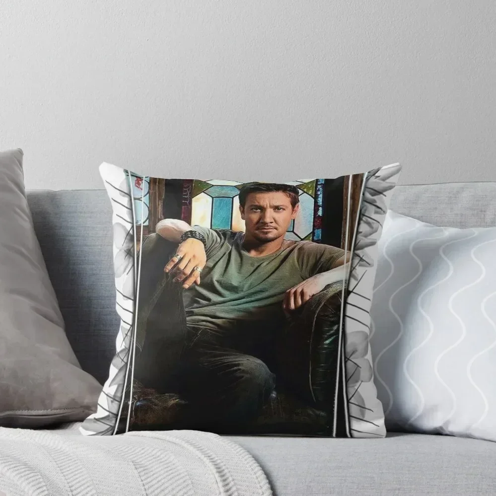 Jeremy Renner - Leaf Frame Throw Pillow Cushion Child Decorative Sofa Cushions pillow
