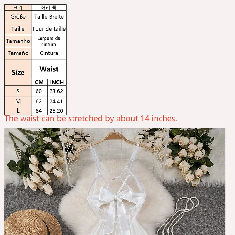 Необычное сетчатое платье на бретелях с бантом и открытой спиной, мини-платье, женское прозрачное спальное платье, нижнее белье с разрезом, ночная рубашка, новая одежда