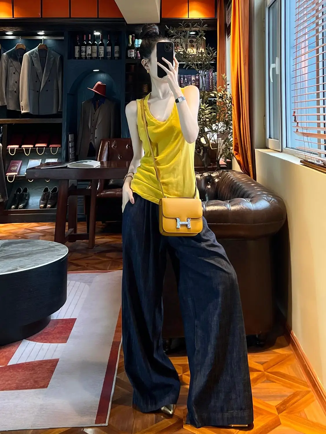 

High Waist Wide Leg Cotton Denim Jeans Women's Loose Fit Trousers Japanese Style Drapey Blue Jeans Spring Summer Wear