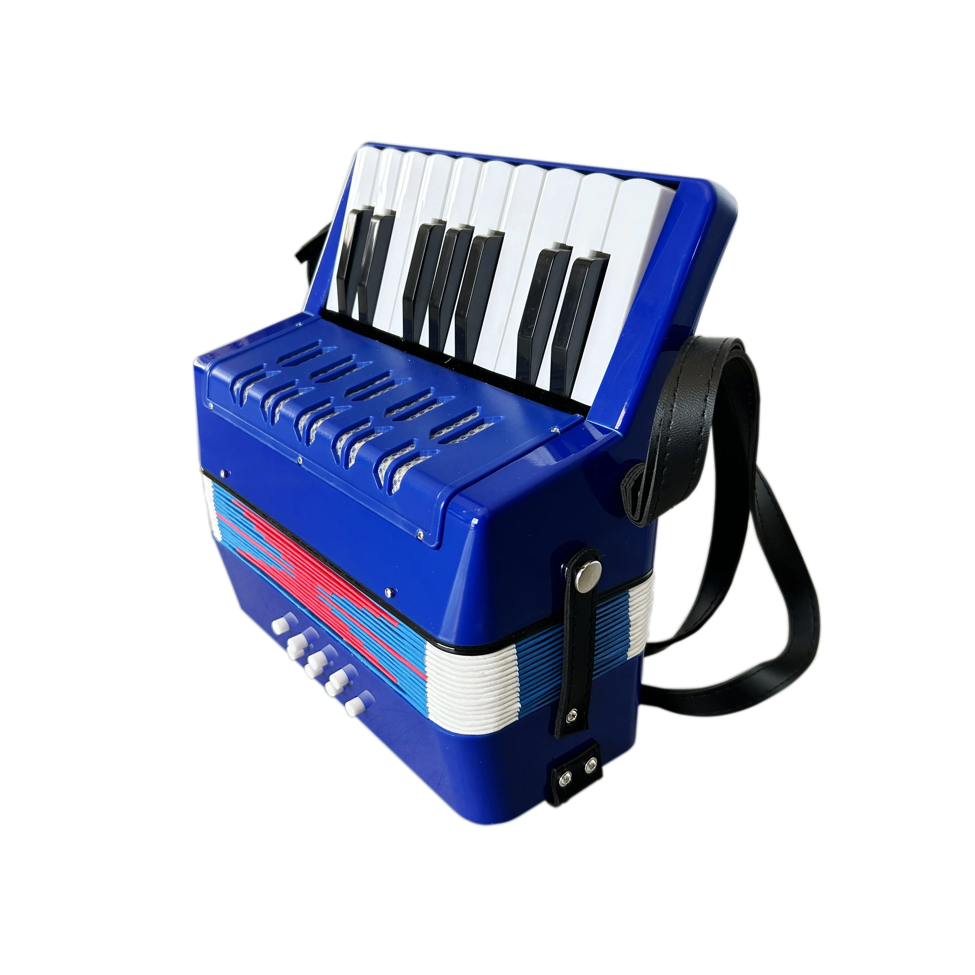 Mini Blue Chromatic Accordion With 8 Bass Keys JP1708 Toy Accordion For Children