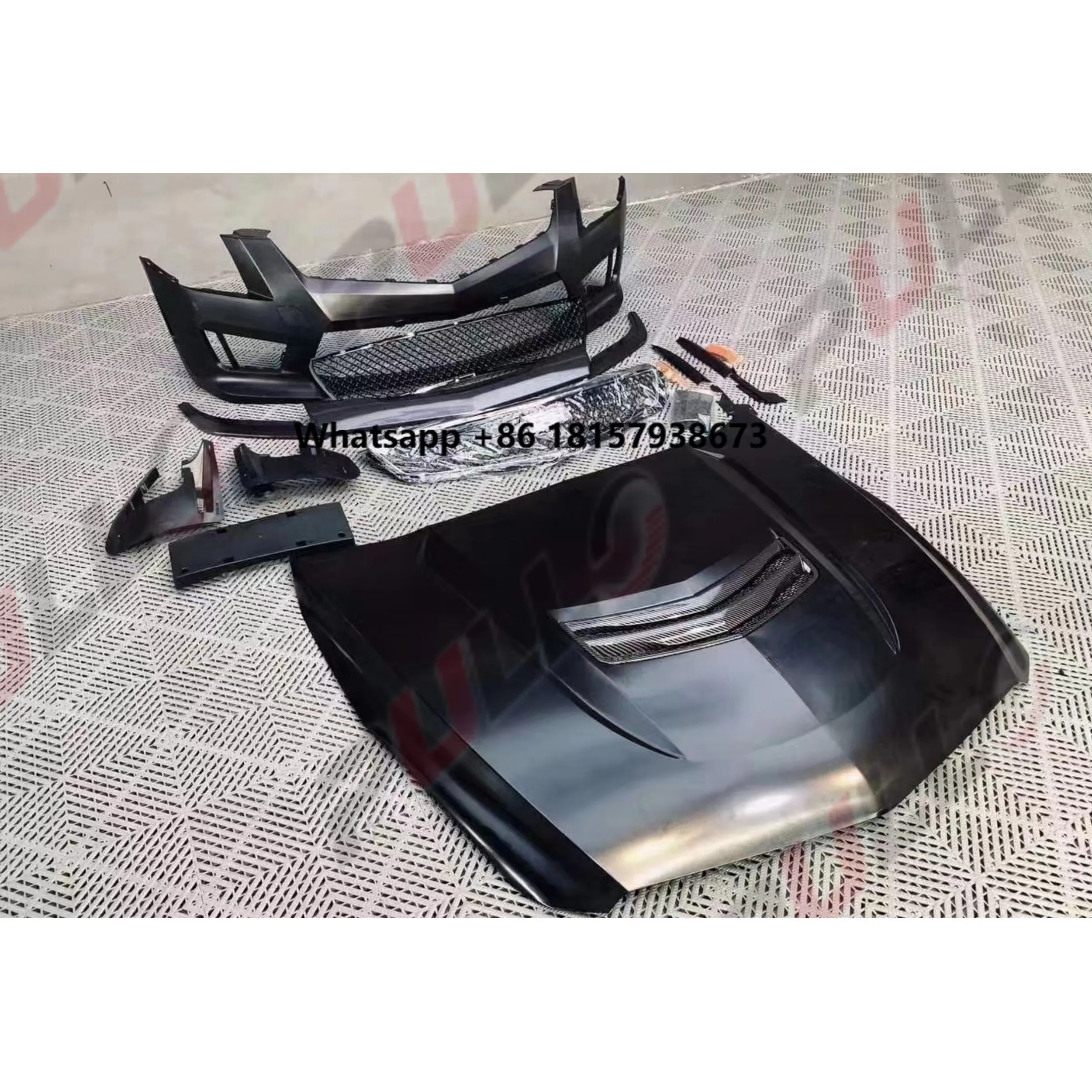 

Car Spare Parts Modified Include Front Bumper with Grille Front Lip Hood for Cadillac ATS 14-19 Upgrade to ATS-V