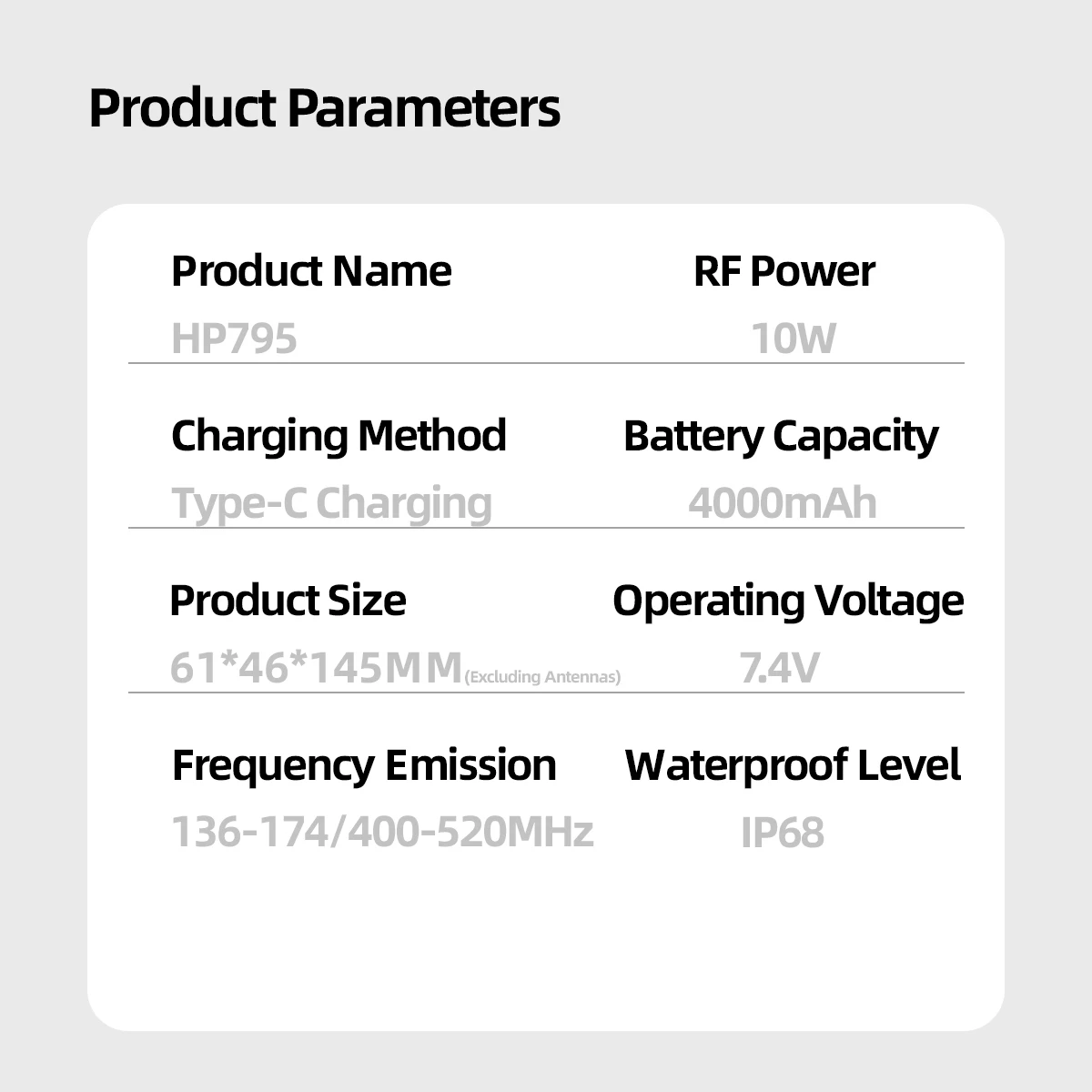 HX HP795 POC DMR UHF Handheld Global Walkie-talkie 10w GPS Positioning IPX68waterproof 5000KM Walkie-talkie