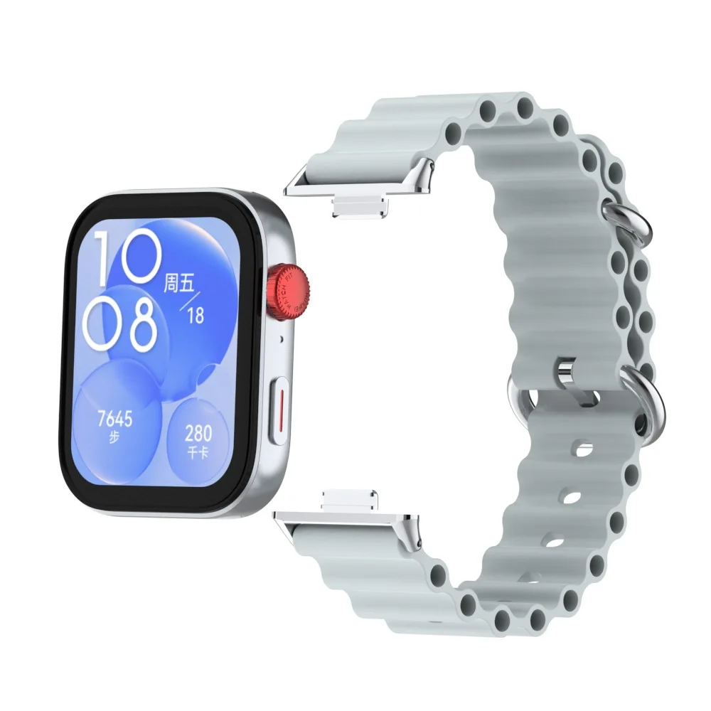 سوار سيليكون لساعة HUAOI fit 3 ، ملون ، محيط ، قابل للاستبدال ، إكسسوارات رياضية