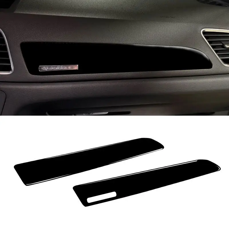 LHD/RHD Car Styling Piano Black Interior Accessories Co-Pilot Dash Panel Trim For Audi Q3 2013 2014 2015 2016 2017 2018