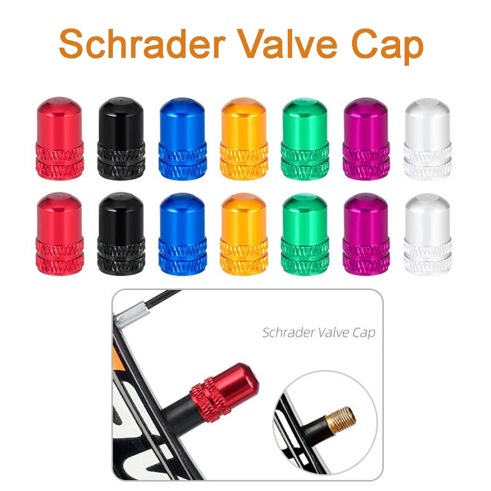 2pc Bicycle Valve Cap Alloy Presta/Schrader Road Mountain Bike Tire Valve Cap Dust Protection Cover Bicycle Accessories