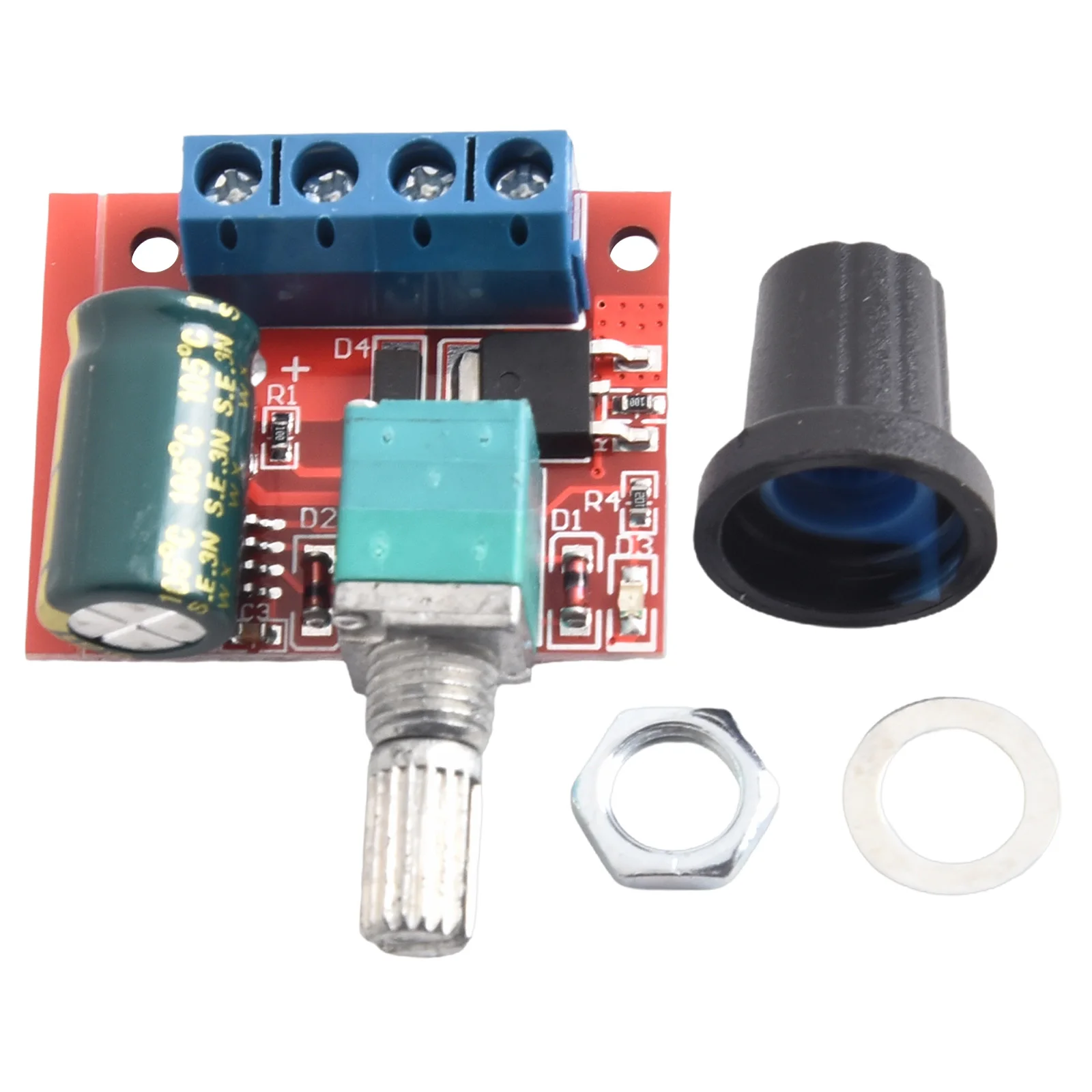 1pcs PWM Speed Control Switch For DC Motor - Up To 5A Adjustable Current 30*30*30 Mm  4.5V To 35V Speed Controller