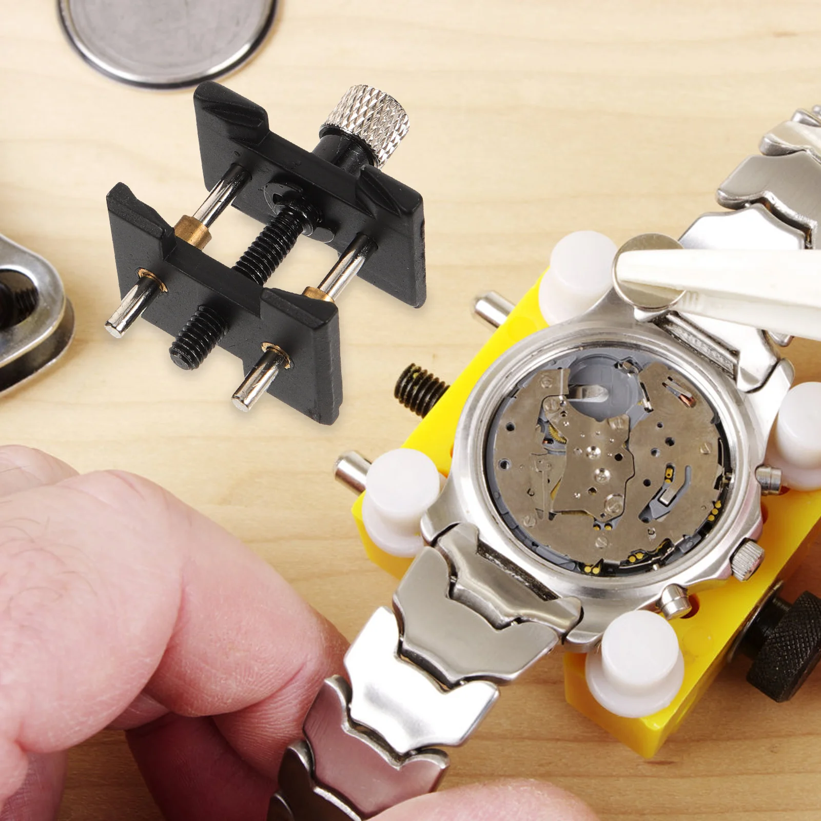 2Pcs Watch Movement Base Holder Sturdy Repair Accessory for Secure Clamping and Long Use Watch Movement Holder