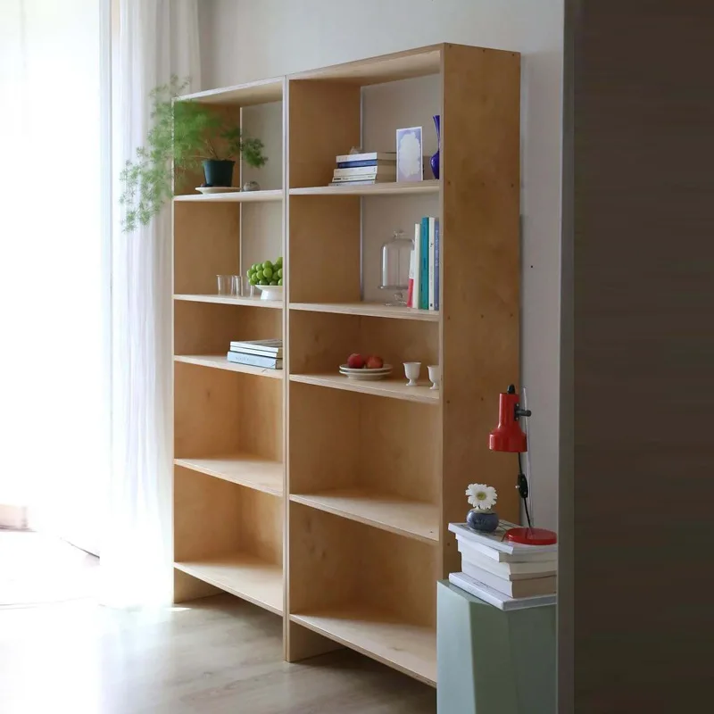 Modern Birch Ocean Board Bookshelf Floor Shelf Living Room Bedroom Locker Simple Cabinet Storage Rack