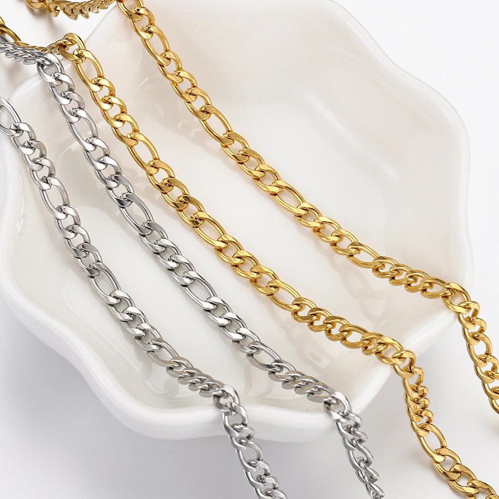 1meter No Fade Stainless Steel Chains Oval Rings Cable Link Thick Chains for Jewelry Making DIY Necklace Bracelet Accessories
