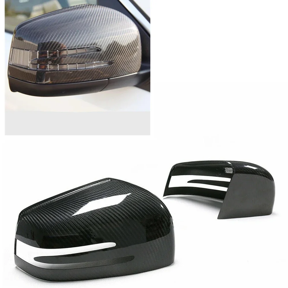 

New！Car Rear View Mirror Covers For Mercedes-Benz W463 X166 W166 GLE GLS 2009-2018 Add On Dry Carbon Fiber Caps Reverse Shells C