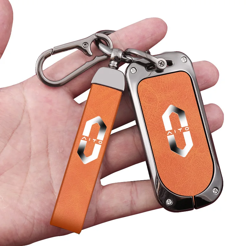 

Premium Zinc Alloy Key Cover for AITO M7/M5/M9 - Protective Key Case Keybag Keychain