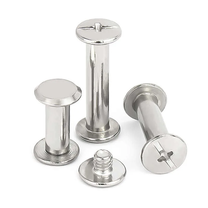 M3 m4 m5 m6 304 a2 aço inoxidável saco de couro cinto foto scrapbook álbum livro pós parafuso ligação chicago parafuso prego rebite parafuso