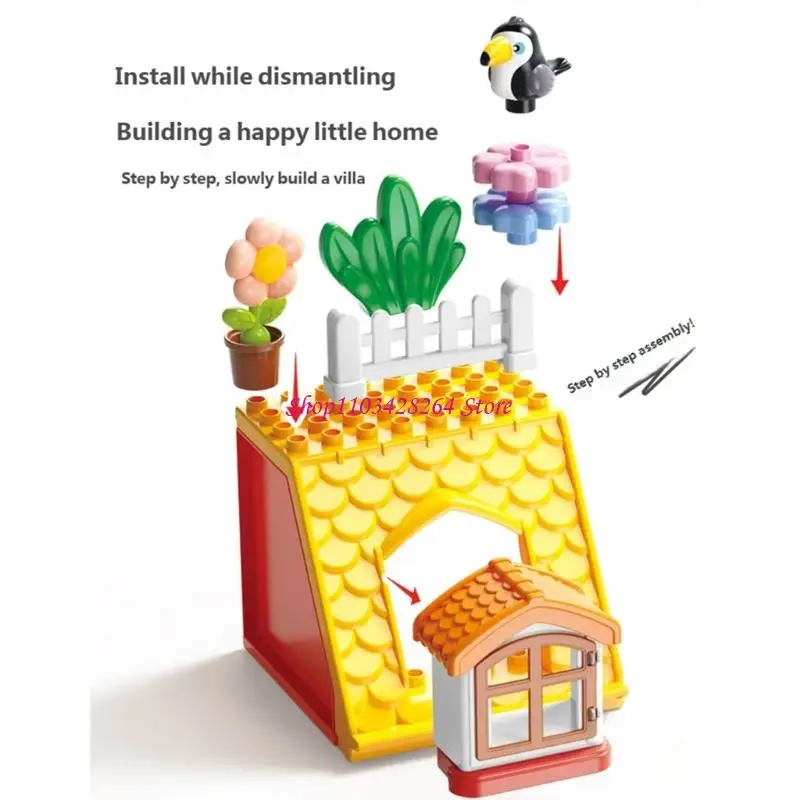  Farm Animal Large Particle Building Block Educational Toy For Children Learning