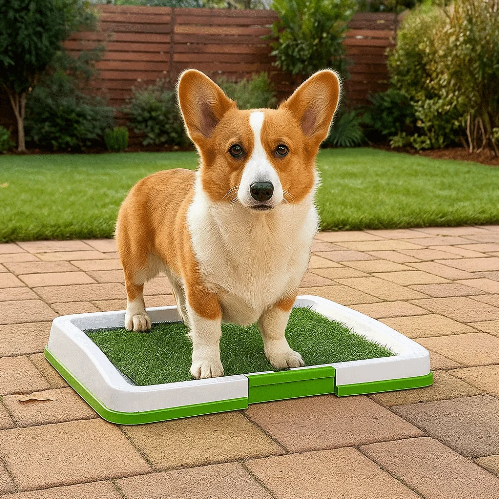 

Artificial Turf Toilet Removable Dog Potty Toilet Anti-Splash Non-slip Urinary Grass Mat Reusable Pads Pet Potty Training Home