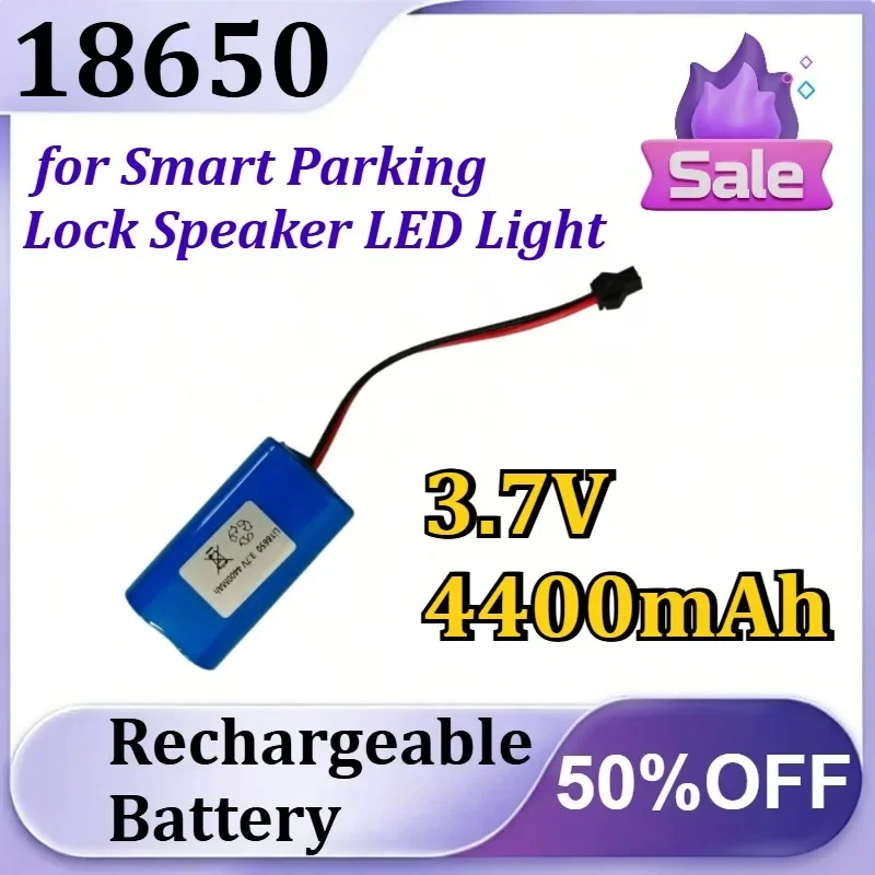 [New] 18650 3.7V 4400mAh for Smart Parking Lock Speaker LED Light Lithium Rechargeable