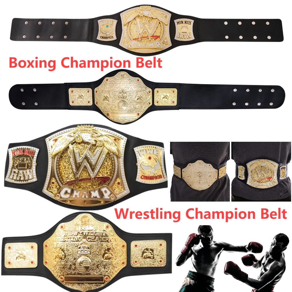 Wrestling Champion Belt with Adjustment Wrestler Championship Belt WWE Heavyweight Champion Occupation Belt Costume Accessory