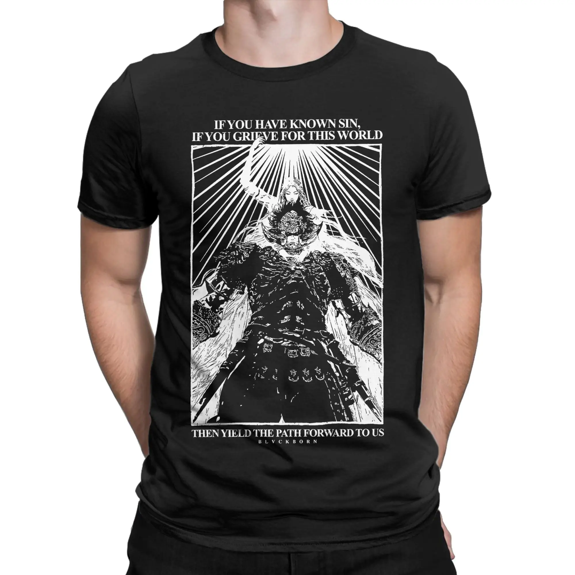 Men's T-Shirts ER Game Promised Consort Radahn Humorous 100% Cotton Tee Shirt Short Sleeve  T Shirts Round Collar Clothes